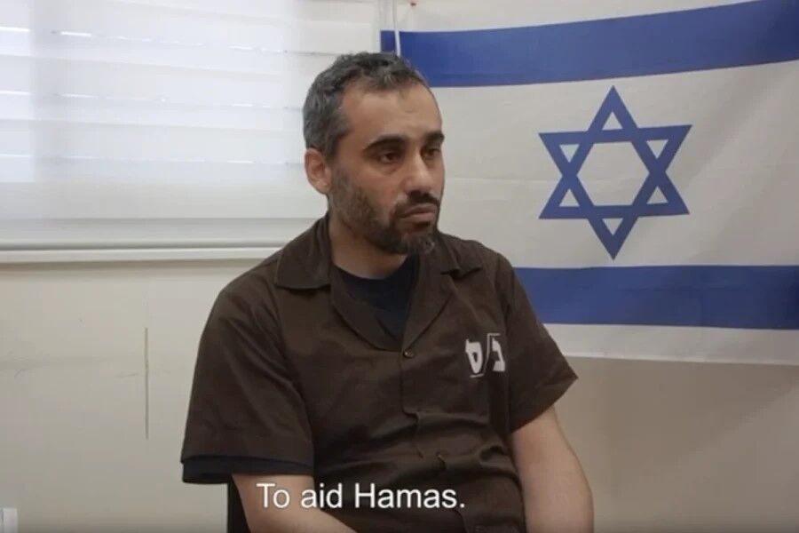 Hamas-leder Ashraf Ibrahim Samour ble pågrepet på Shifa-sykehuset i Gaza, og avhørt av Israel Security Agency.
 Foto: Skjermdump, IDF.