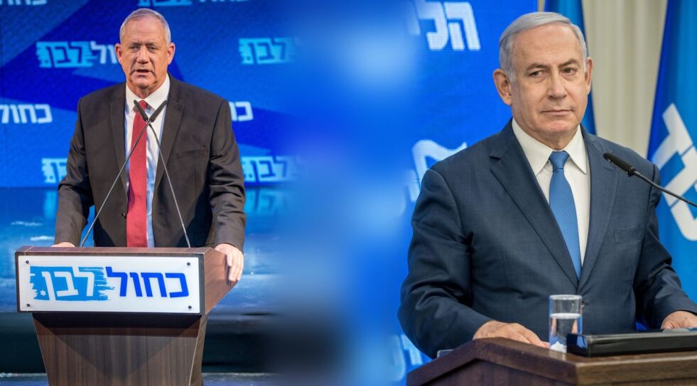 Benny Gantz og Benjamin Netanyahu er foreløpig ikke enig i hvem som skal få være med i en nødregjering i Israel som følge av koronautbruddet.
 Foto: Kobi Richter/TPS