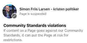 Simon Friis Larsen utestengt fra Facebook