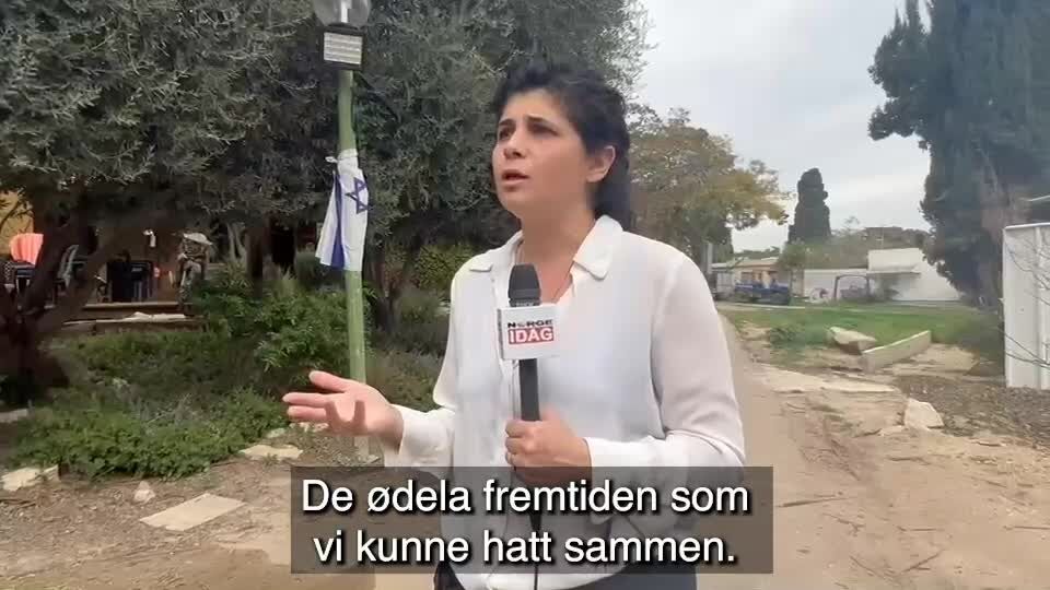 Knesset-medlem Sharren Haskel i Kfar Aza