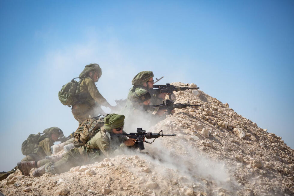 Soldater fra Netzach Yehuda som er en haredisk bataljon fra Kfir-brigaden i IDF.
 Foto: Hillel Maeir/TPS