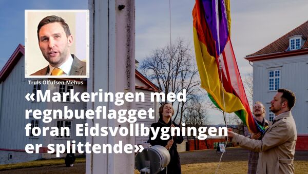 – Regnbueflagget ved Eidsvollbygningen representerer et nytt utenforskap