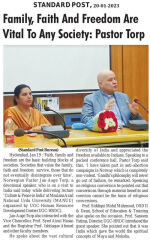 Mediedekning av Jan-Aage Torps foredrag «Kultur og fred i India» ved Maulana Azad National Urdu University (MANUU)