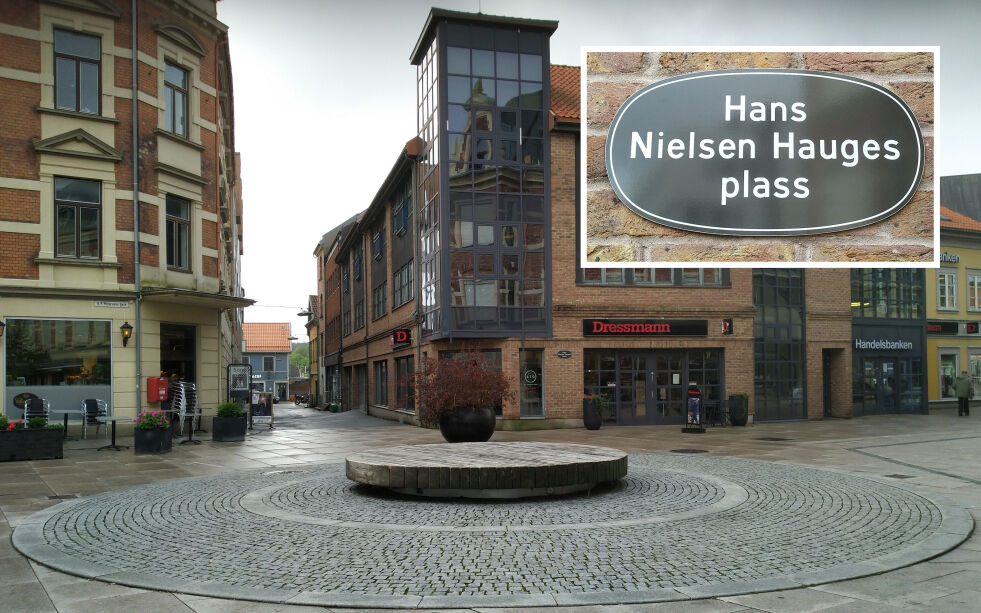 I 2021 ble Hans Nielsen Hauges plass åpnet i Fredrikstad.
 Foto: Edna Eriksen