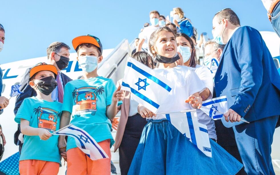 Israels befolkning økte med rundt 160.000 personer som er en økning på 1,7 prosent. 17 prosent kom som følge av migrasjon slik disse franske jødene. Illustrasjonsbilde.
 Foto: Noga Malsa/TPS