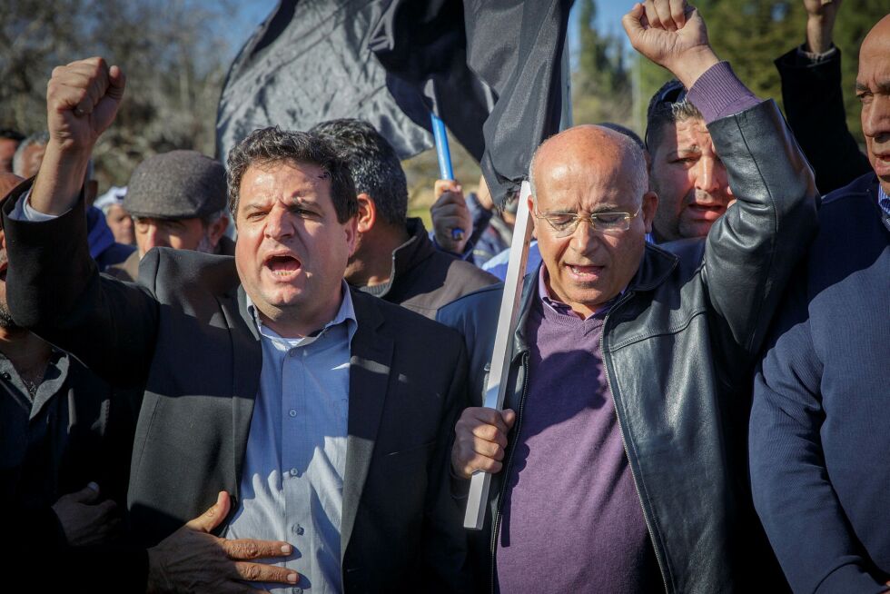 Taleb A-Sana under en demonstrasjon i Jerusalem.
 Foto: Hillel Maeir/TPS