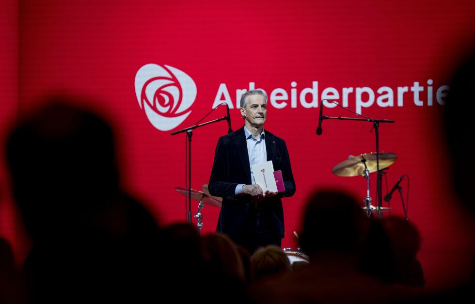 AP landsmøtet: Jonas Gahr Støre under landsmøtet til Arbeiderpartiet i Folkets Hus i Oslo.
 Foto: Terje Pedersen / NTB Scanpix