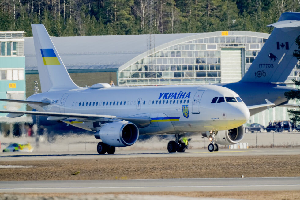 Zelenskyjs fly landet på Gardermoen torsdag formiddag.
 Foto: Lise Åserud / NTB