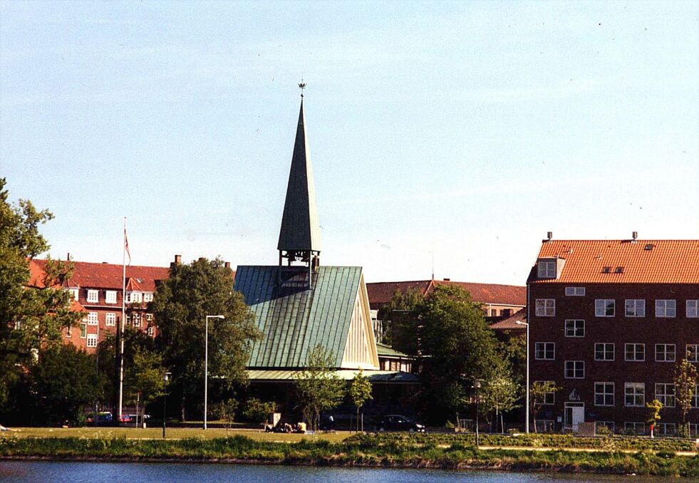 Kong Haakons kirke, hovedkvarteret til Sjømannskirken i København.
 Foto: Wikimedia Commons