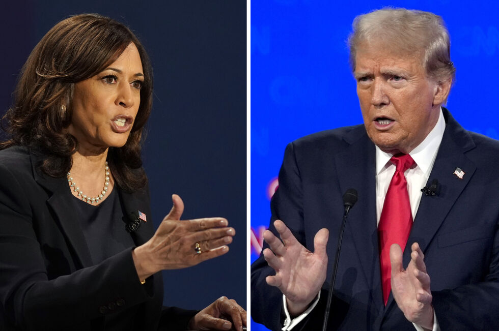 RIVALER: Den demokratiske visepresidentkandidaten, senator Kamala Harris og den republikanske presidentkandidaten og tidligere president Donald Trump er i tottene på hverandre.
 Foto: NTB/AP