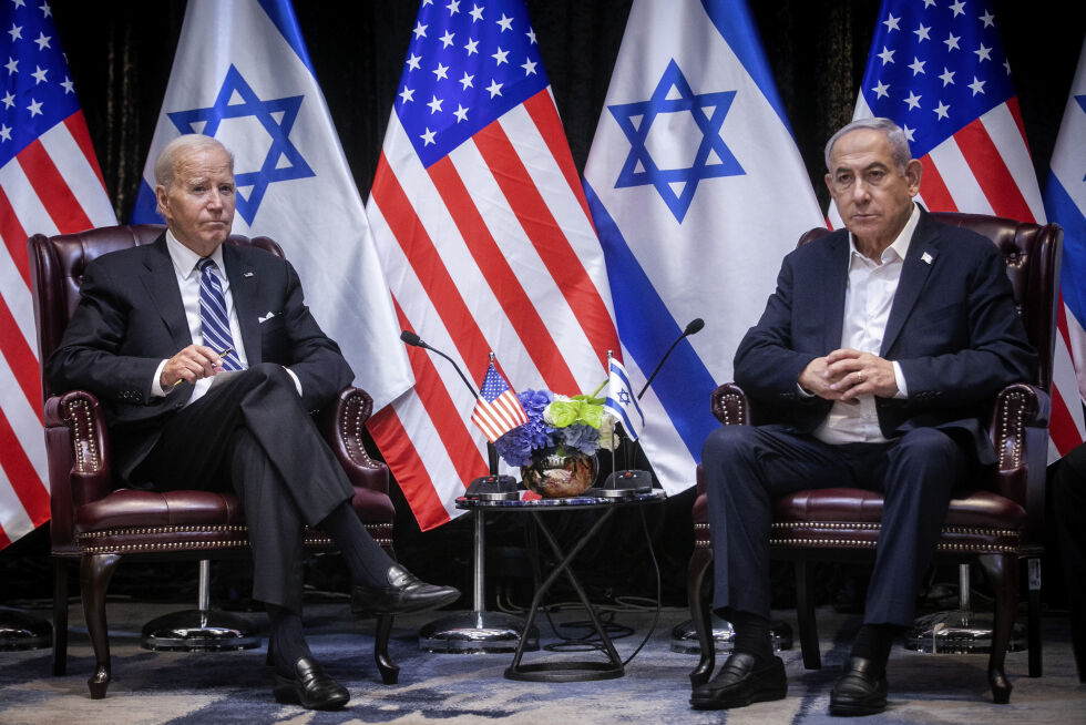 USAs president Joe Biden har uttrykt stor støtte til Israel etter terrorangrepet fra Hamas. Samtidig legger han press på statsminister Benjamin Netanyahu til å gi humanitær hjelp til de sivile på Gazastripen.
 Foto: Miriam Alster/AP/NTB