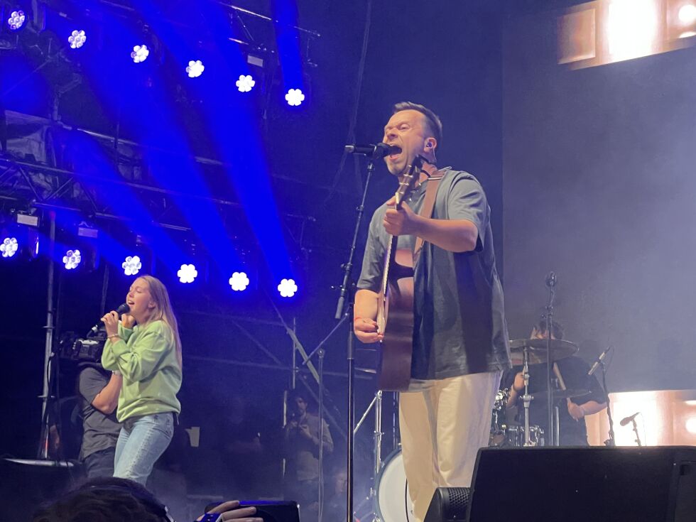David Andre Østby holdt lovsangskonsert fredag kveld.
 Foto: Trine Overå Hansen