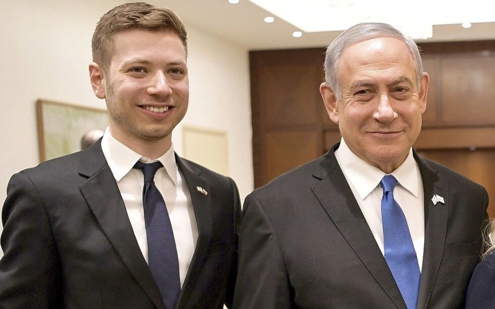 Benjamin Netanyahus sønn, Yair (t.v) kommer til Oslo Symposium i august.
 Foto: Aleksey Nikolskyi