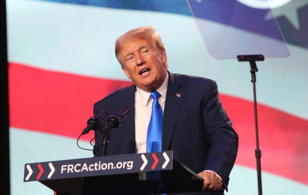 Donald Trump var mest populær blant deltakerne på PrayVoteStand-Summit i Washington DC.
 Foto: Trine Overå Hansen