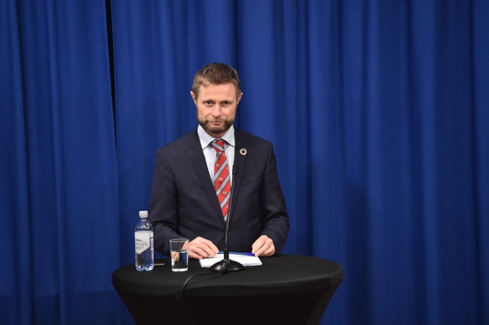 Helse- og omsorgsminister Bent Høie under den daglige pressekonferansen om håndteringen av koronasituasjonen. Foto: Fredrik Varfjell / NTB scanpix