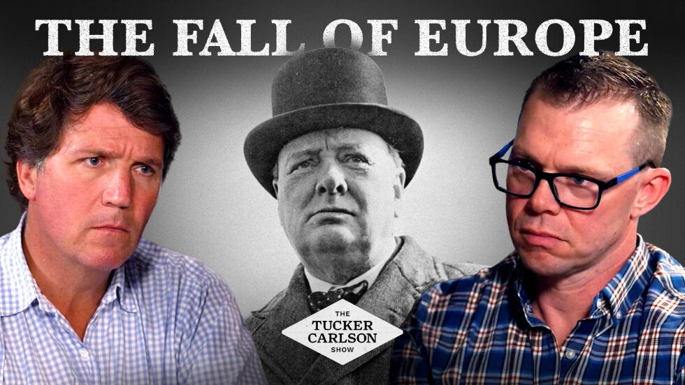 Tucker Carlson intervjuet nylig Darryl Cooper som kom med uttalelser som blir fordømt som holocaustfornektende og antisemittiske.
 Foto: tuckercarlson.com