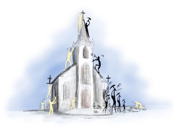 Korleis kyrkjer fell