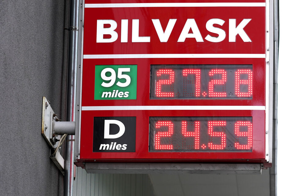 Prisen på bensin i Norge var rekordhøy i 2022. 31. mai 2022 kostet den 27,28 kroner per liter på Cirkel K på Kjellands plass kl 1530.
 Foto: Gorm Kallestad / NTB
