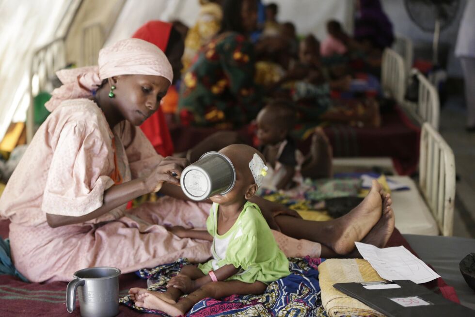 I Nigeria risikerer 80.000 barn å dø av sult hvis de ikke får hjelp, advarte UNICEF i midten av desember. Illustrasjon.
 Foto: AP