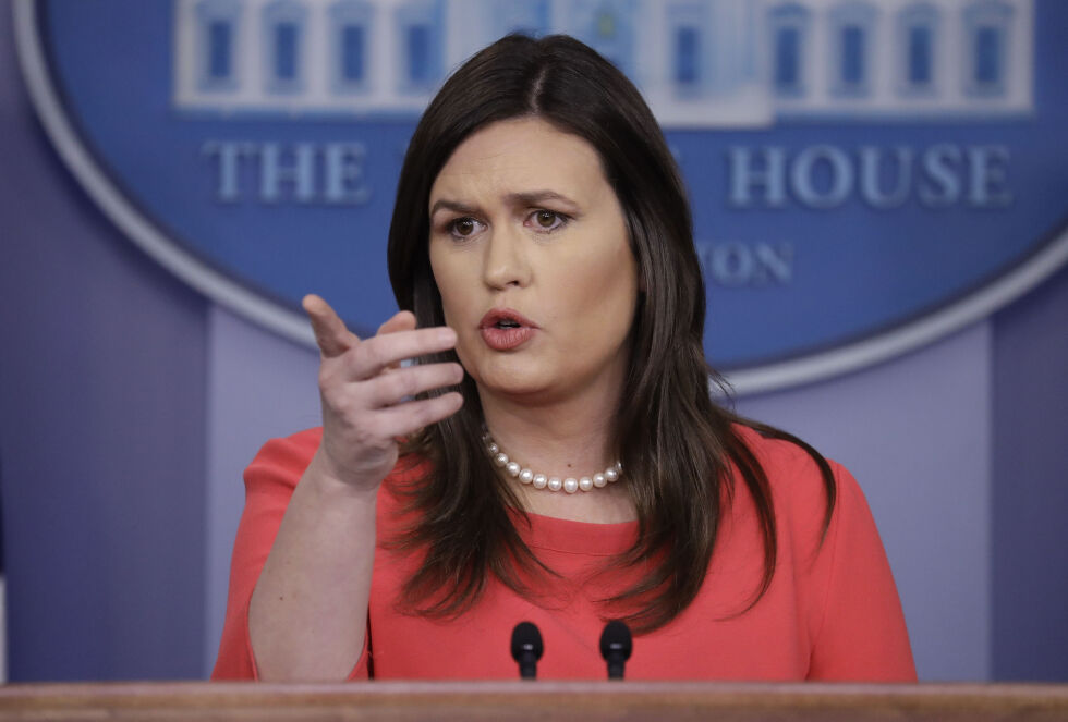 Sarah Sanders er guvernør i Arkansas, og var tidligere pressesekretær i Det hvite hus.
 Foto: NTB/AP/Evan Vucci