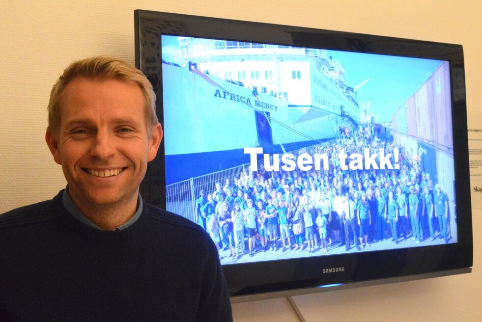 GLAD: Daglig leder i Mercy Ships, Roger Vassnes, er svært fornøyd med støtten fra Norad.
 Foto: Stein Gudvangen, KPK