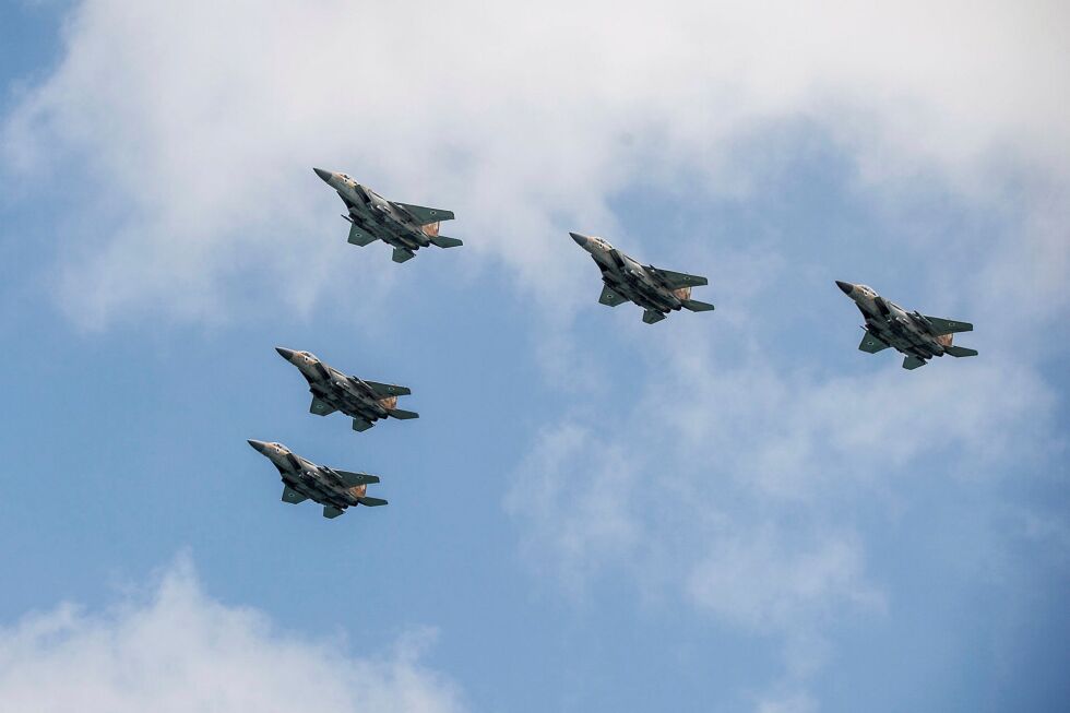 En oppvisning fra det israelske luftforsvaret.
 Foto: Kobi Richter/TPS