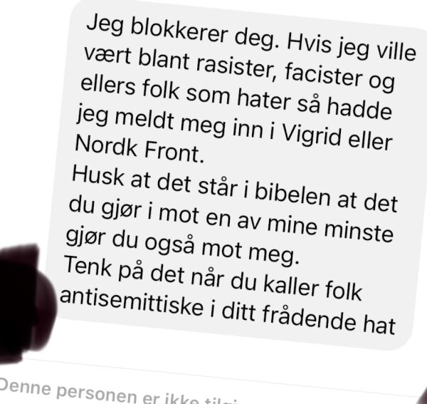 En tirade av utskjelling på telefonen