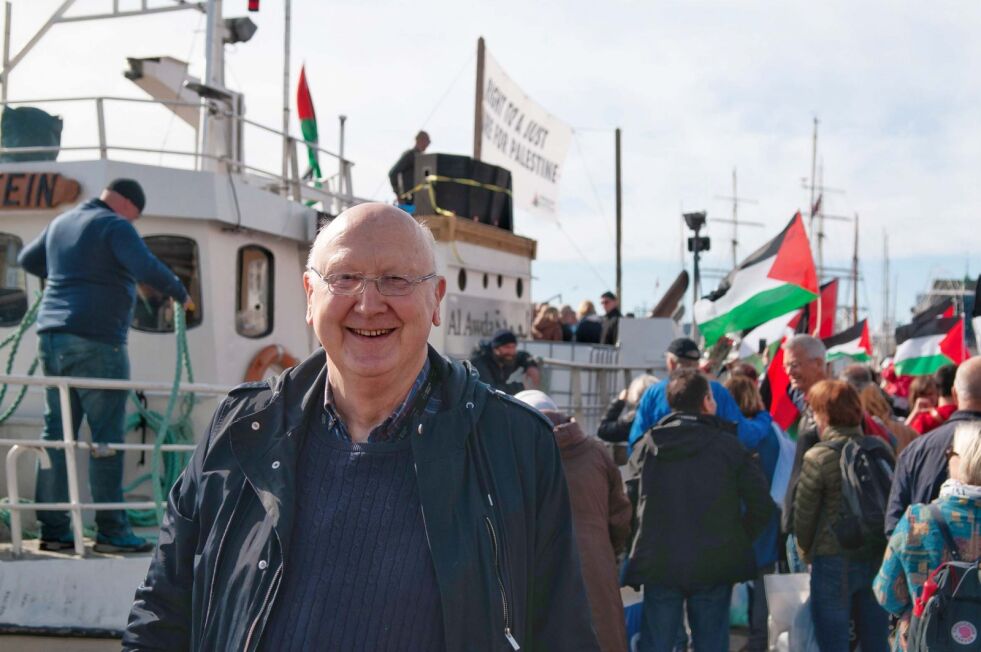 Utan løyve: Torstein Dahle (Rødt) stadfestar at MS Kårstein ikkje hadde sertifikat som fiskebåt, og at Grønt Hav ikkje hadde løyve til å selje båten til utlandet.
 Foto: Gaza Freedom Flotilla